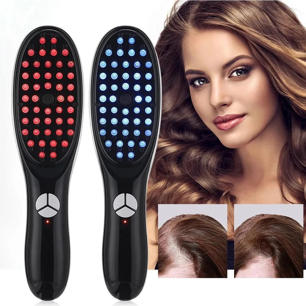 Electric 3D Scalp Massage Comb with Steam Spray & Red/Blue Light