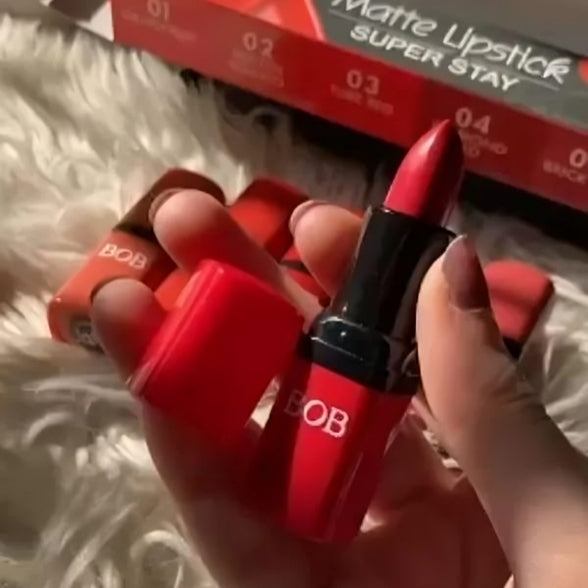 6 Pcs Matte High-Pigmented Lipstick Set – Long-Lasting Lip Color