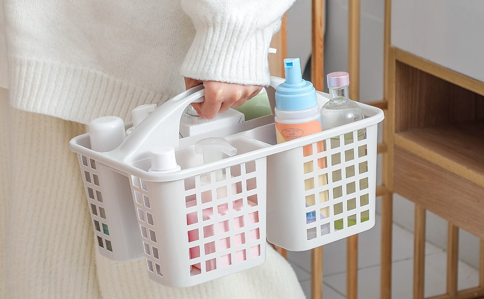 Plastic Bathroom & Kitchen Sink Basket with Compartments – Random Color