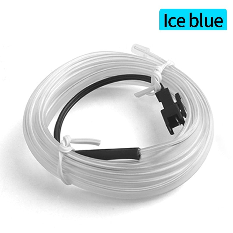Flexible EL Wire LED Strip – Ice Blue 2M | Car Interior Ambient Light