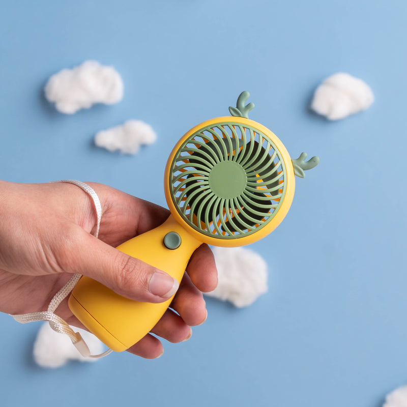 Portable USB Rechargeable Mini Handheld Fan – Strong Airflow | Random Color
