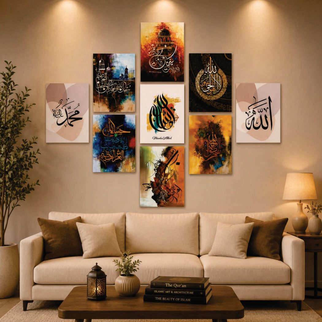 Set of 9 Premium Wall Art Photo Tiles – Modern Home Decor | 8×11