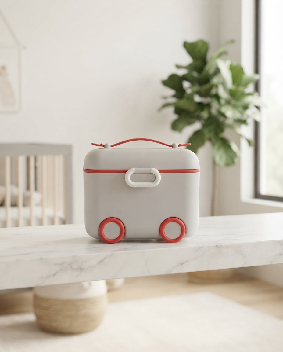 Portable Baby Milk Powder Container with Spoon – Random Color