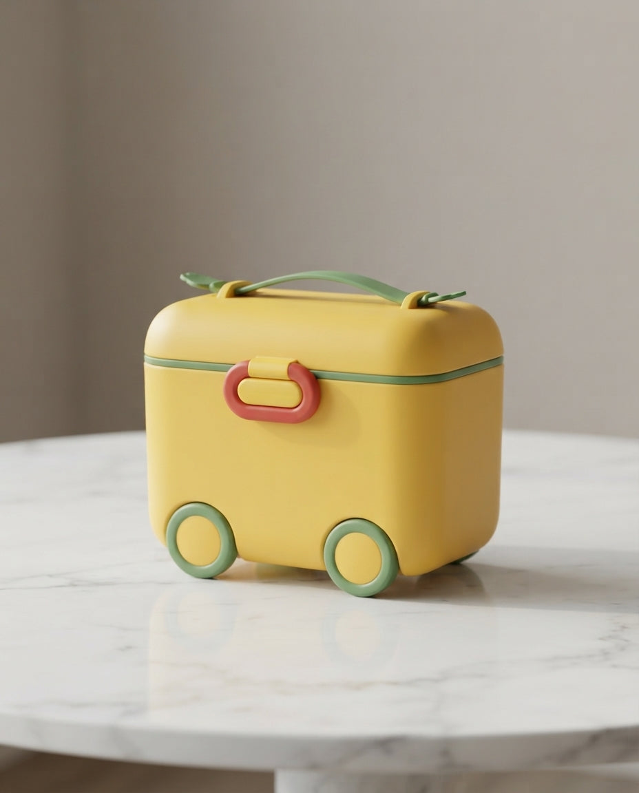 Portable Baby Milk Powder Container with Spoon – Random Color