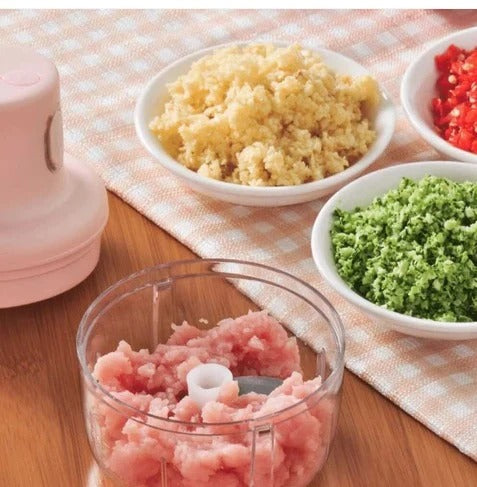 Mini USB Rechargeable Food Chopper – 250ml | Vegetable, Garlic & Meat Grinder